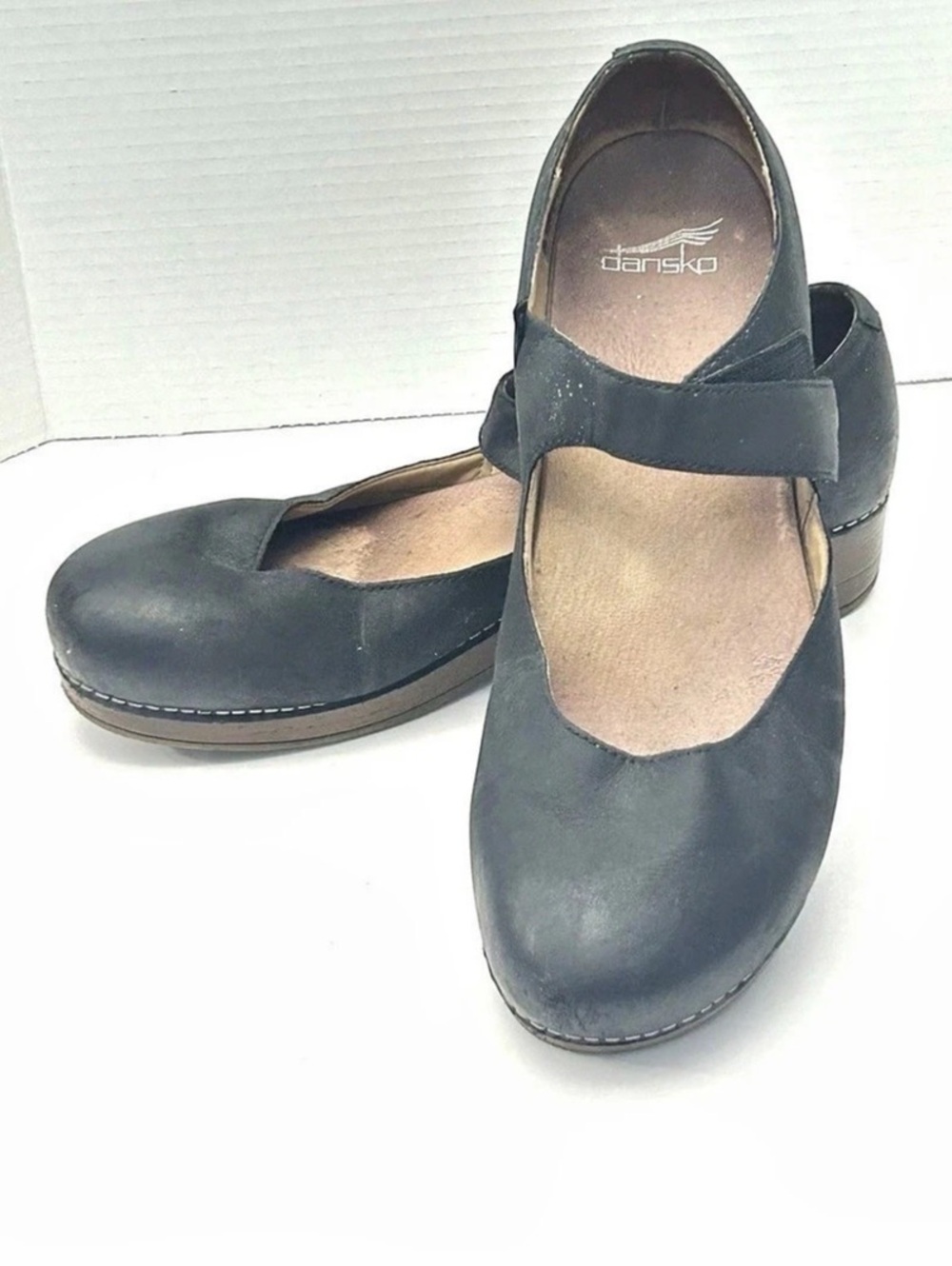 Dansko Shoes Women's Size 42 US 11.5-12 Mary Jane Clogs Black Leather